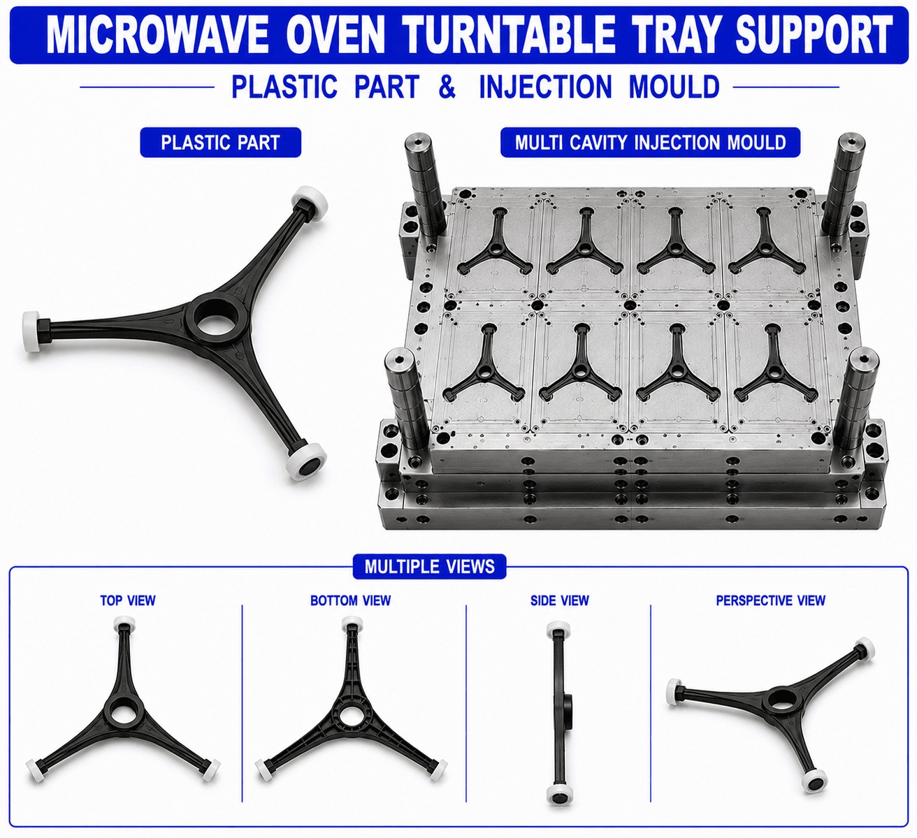 Microwave Oven Plastic Turntable Tray Support Mould and Moulding Services